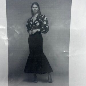 Isabel Sanchez black midi flare skirt NWT size 20
